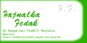 hajnalka fedak business card